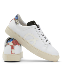 LOCI（ロキ）の「ナインビーガンスニーカー ホワイトロッキー LC-009-030 (ホワイト-フローラル-ナチュラル)（スニーカー）」