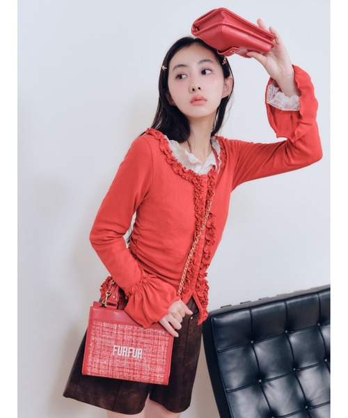 FURFUR（ファーファー）の「レザーライクショートパンツ（デニムパンツ・レディース・ブラック/ベージュ/ブラウン・F）」の9枚目の写真