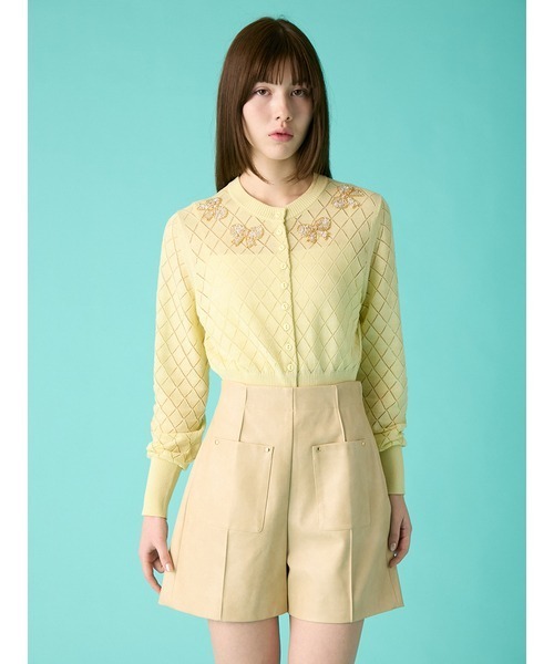 FURFUR（ファーファー）の「レザーライクショートパンツ（デニムパンツ・レディース・ブラック/ベージュ/ブラウン・F）」の13枚目の写真