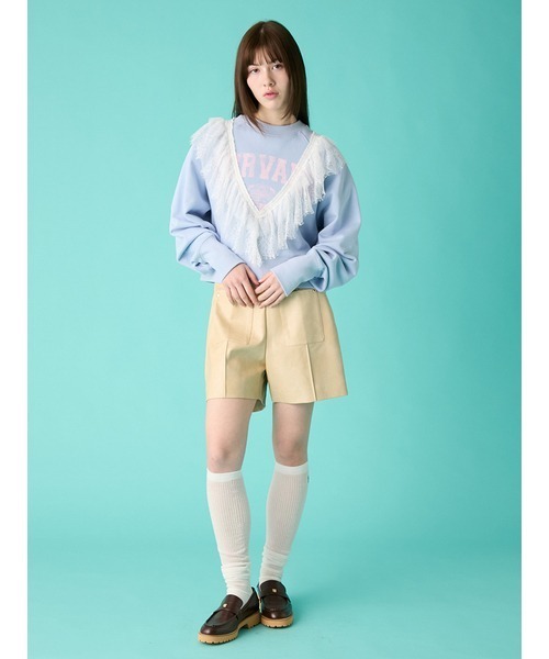 FURFUR（ファーファー）の「レザーライクショートパンツ（デニムパンツ・レディース・ブラック/ベージュ/ブラウン・F）」の17枚目の写真