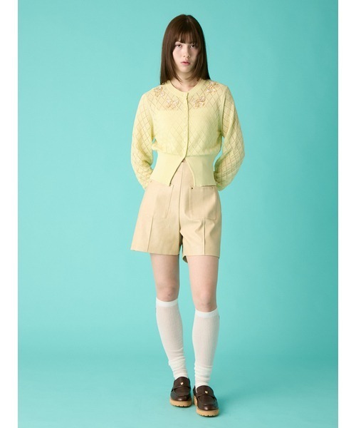 FURFUR（ファーファー）の「レザーライクショートパンツ（デニムパンツ・レディース・ブラック/ベージュ/ブラウン・F）」の19枚目の写真