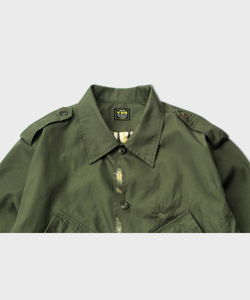 VDR（ブイディアール）の「DAMAGED FIELD JACKET [Military Camp]（ミリタリージャケット・メンズ・その他・M/L/XL）」の5枚目の写真