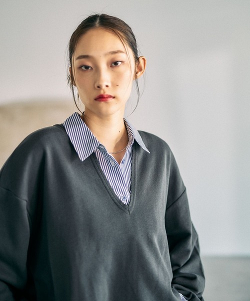 LEPSIM(レプシィム)の「深スリットプルオーバー 639513(Tシャツ/カットソー・レディース・ピンク/グレー/チャコールグレー/オフホワイト・FREE)」の19枚目の写真