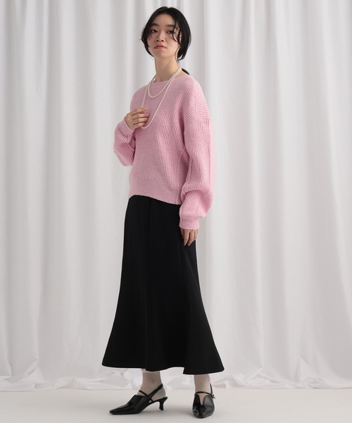 mysty woman（ミスティウーマン）の「ビシルエットマーメイドスカート2 644125（スカート・レディース・ブラック/アイボリー・FREE）」の11枚目の写真