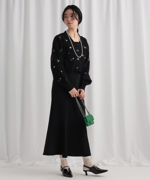 mysty woman（ミスティウーマン）の「ビシルエットマーメイドスカート2 644125（スカート・レディース・ブラック/アイボリー・FREE）」の12枚目の写真