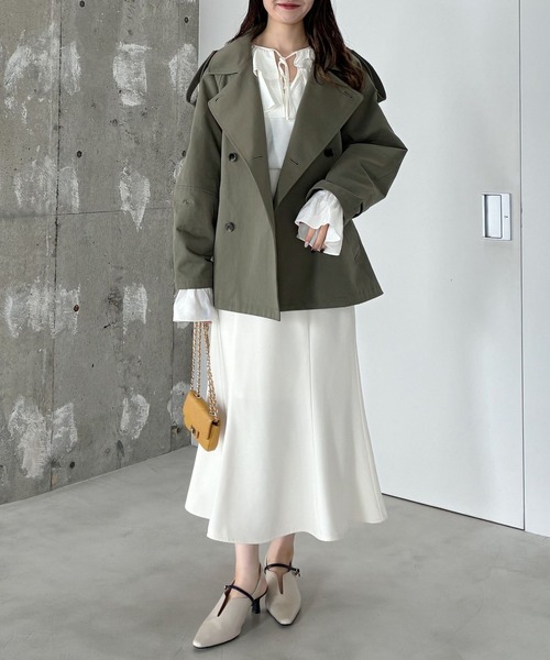 mysty woman（ミスティウーマン）の「ビシルエットマーメイドスカート2 644125（スカート・レディース・ブラック/アイボリー・FREE）」の16枚目の写真