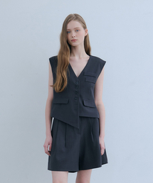 ODER（オディエール）の「バランスポイントボタンベスト-チャコール（ベスト）」