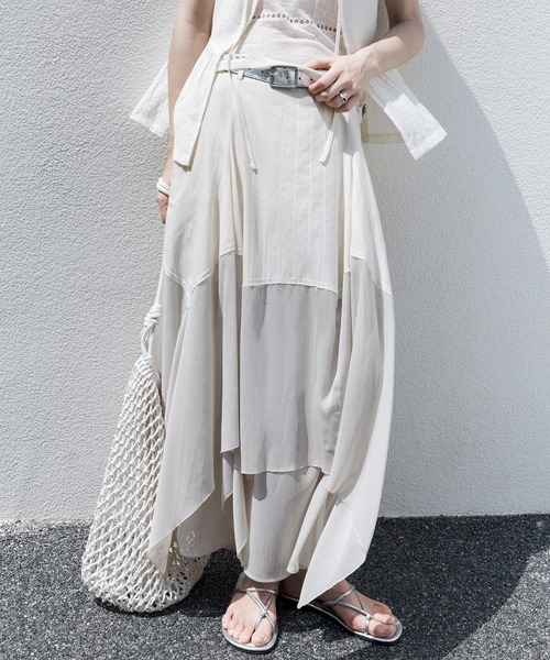 ブランド古着】tageechita｜タジチタのスカート（ベージュ系・コットン