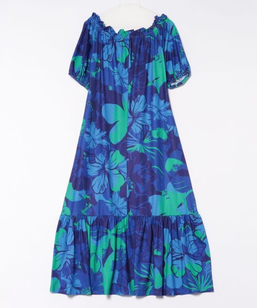 Maunaloa(マウナロア)の「【Maunaloa】Ocean Blue Bird プアアロアロVスリーブドレス(ドレス・レディース・フューシャピンク/ライム/ピンク/ブルー・L/M)」の7枚目の写真