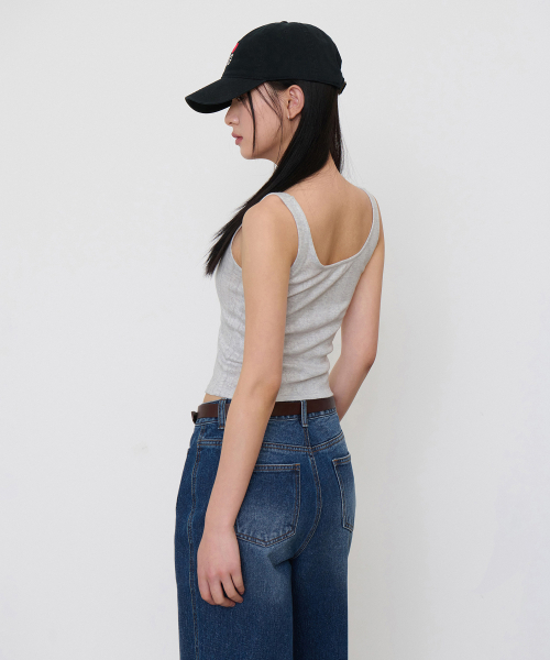 MUSINSA STANDARD WOMAN（ムシンサスタンダードウーマン）の「ウィメンズポイントタンクトップ [メランジライトグレー]（Tシャツ/カットソー・レディース・その他・SMALL/X-SMALL/LARGE/MEDIUM）」の5枚目の写真