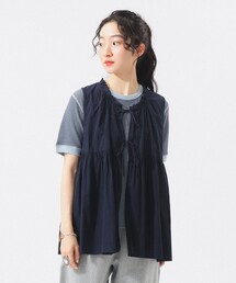 BEAMS BOY | コットン ギャザー ノースリーブ(シャツ/ブラウス)