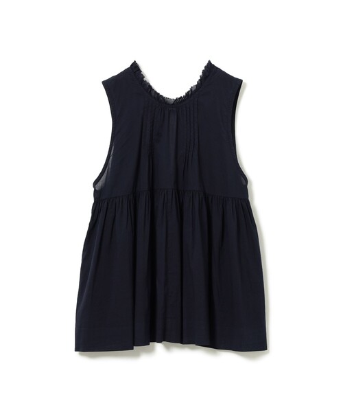 BEAMS BOY（ビームスボーイ）の「コットン ギャザー ノースリーブ（シャツ/ブラウス・レディース・オフホワイト/ネイビー/レッド系その他2・2/1）」の6枚目の写真