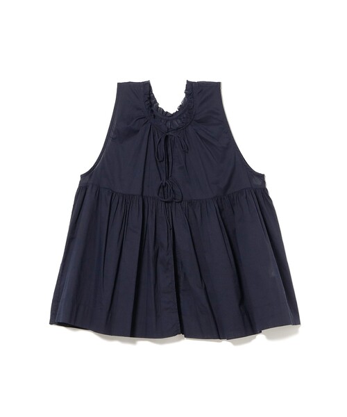 BEAMS BOY(ビームスボーイ)の「コットン ギャザー ノースリーブ(シャツ/ブラウス・レディース・オフホワイト/ネイビー/レッド系その他2・2/1)」の7枚目の写真