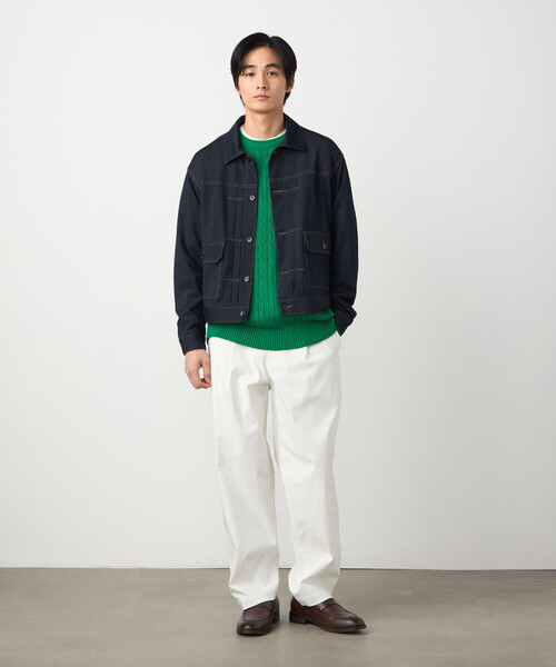 COMME CA ISM(コムサイズム)の「【スマートベーシックパンツ】ハイテンションツイル ワイドテーパードパンツ(その他パンツ・メンズ・ホワイト/ベージュ/ネイビー/ブラック・LARGE/MEDIUM/SMALL)」の6枚目の写真