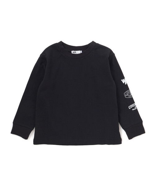 WASK(ワスク)の「アシンメトリー重ね着風BIGミニ裏毛&ロングTシャツセット(Tシャツ/カットソー・キッズ・グレー/ブルー・150cm/160cm)」の8枚目の写真