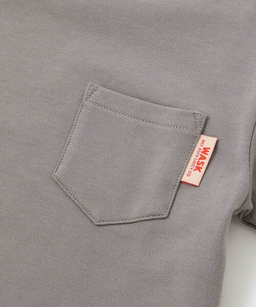 WASK(ワスク)の「アシンメトリー重ね着風BIGミニ裏毛&ロングTシャツセット(Tシャツ/カットソー・キッズ・グレー/ブルー・150cm/160cm)」の16枚目の写真