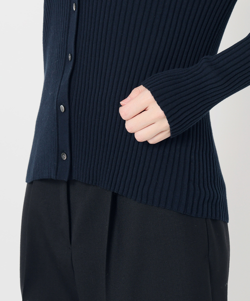 イタリア糸 RIB Vネックカーディガン（カーディガン/ボレロ）｜VERMEIL