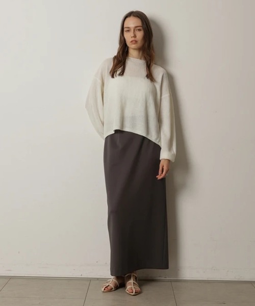 CADUNE(カデュネ)の「ダブルクロスタイトスカート(スカート・レディース・グレー/ブラック/ネイビー・34/36/38)」の11枚目の写真