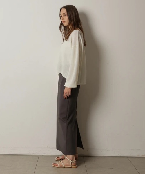 CADUNE(カデュネ)の「ダブルクロスタイトスカート(スカート・レディース・グレー/ブラック/ネイビー・34/36/38)」の12枚目の写真