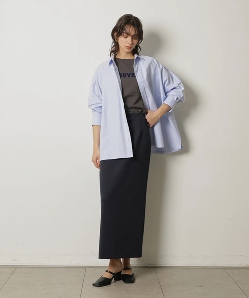 CADUNE(カデュネ)の「ダブルクロスタイトスカート(スカート・レディース・グレー/ブラック/ネイビー・34/36/38)」の15枚目の写真