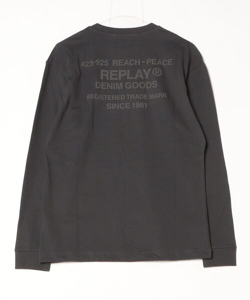 REPLAY（リプレイ）の「オープンエンドジャージーロングTシャツ（Tシャツ/カットソー・メンズ・ダークグレー・SMALL/MEDIUM/X-LARGE/LARGE）」の10枚目の写真