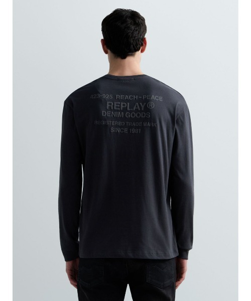 REPLAY（リプレイ）の「オープンエンドジャージーロングTシャツ（Tシャツ/カットソー・メンズ・ダークグレー・SMALL/MEDIUM/X-LARGE/LARGE）」の2枚目の写真
