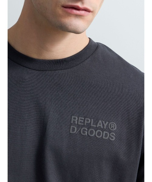 REPLAY（リプレイ）の「オープンエンドジャージーロングTシャツ（Tシャツ/カットソー・メンズ・ダークグレー・SMALL/MEDIUM/X-LARGE/LARGE）」の3枚目の写真