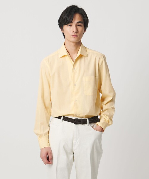 UNITED ARROWS(ユナイテッドアローズ)の「ブロード ワンピースカラー シャツ(シャツ/ブラウス・メンズ・イエロー/ホワイト・XL/S/M/L)」の3枚目の写真