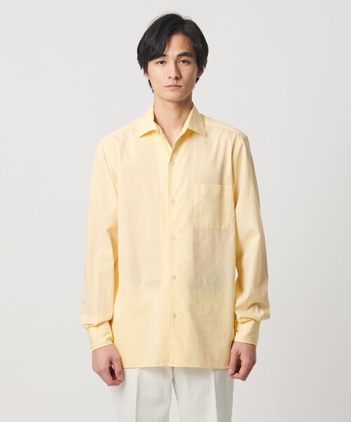 UNITED ARROWS(ユナイテッドアローズ)の「ブロード ワンピースカラー シャツ(シャツ/ブラウス・メンズ・イエロー/ホワイト・XL/S/M/L)」の8枚目の写真