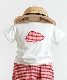 10mois（ディモワ）の「【10mois(ディモワ)】ギンガムチェックcloudTシャツ 80・90・100cm（Tシャツ/カットソー）」