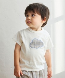 10mois（ディモワ）の「【10mois(ディモワ)】ギンガムチェックcloudTシャツ 80・90・100cm（Tシャツ/カットソー）」
