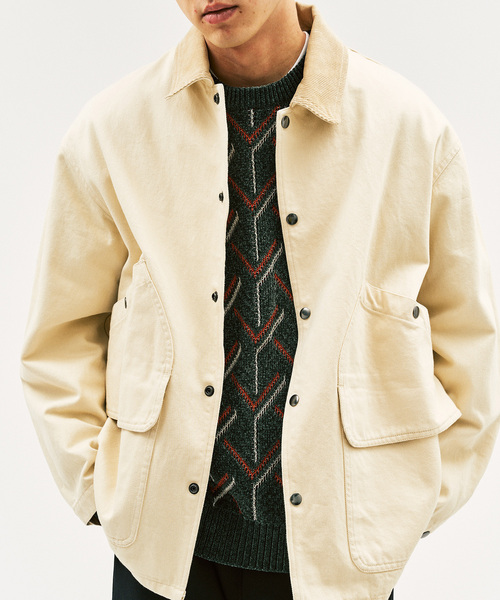 417 EDIFICE（フォーワンセブンエディフィス）の「コットンツイル ハンティング　ジャケット（その他アウター・メンズ・ベージュ/ブラック・LARGE/MEDIUM）」の21枚目の写真