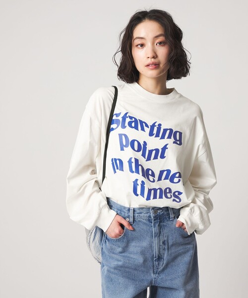 CITEN（シテン）の「＜CITEN＞ビッグロゴグラフィックロンT（Tシャツ/カットソー・レディース・ホワイト/ブラック・S/M）」の12枚目の写真
