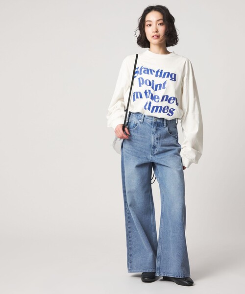 CITEN（シテン）の「＜CITEN＞ビッグロゴグラフィックロンT（Tシャツ/カットソー・レディース・ホワイト/ブラック・S/M）」の17枚目の写真