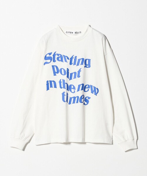 CITEN（シテン）の「＜CITEN＞ビッグロゴグラフィックロンT（Tシャツ/カットソー・レディース・ホワイト/ブラック・S/M）」の8枚目の写真