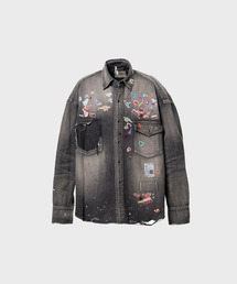 【MIHARAYASUHIRO/ミハラヤスヒロ】DENIM SHIRTS w STICKER