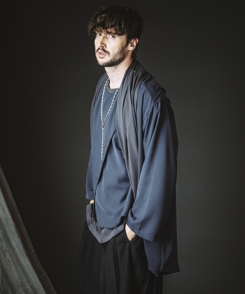 NO ID.(ノーアイディ)の「【NO ID.】Back Slit Multi Way Drape Gown / バック スリット マルチ WAY ドレープ ガウン(カーディガン/ボレロ・メンズ・ブラック/グレー/その他23・ONE SIZE)」の8枚目の写真