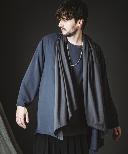 NO ID.(ノーアイディ)の「【NO ID.】Back Slit Multi Way Drape Gown / バック スリット マルチ WAY ドレープ ガウン(カーディガン/ボレロ・メンズ・ブラック/グレー/その他23・ONE SIZE)」の7枚目の写真