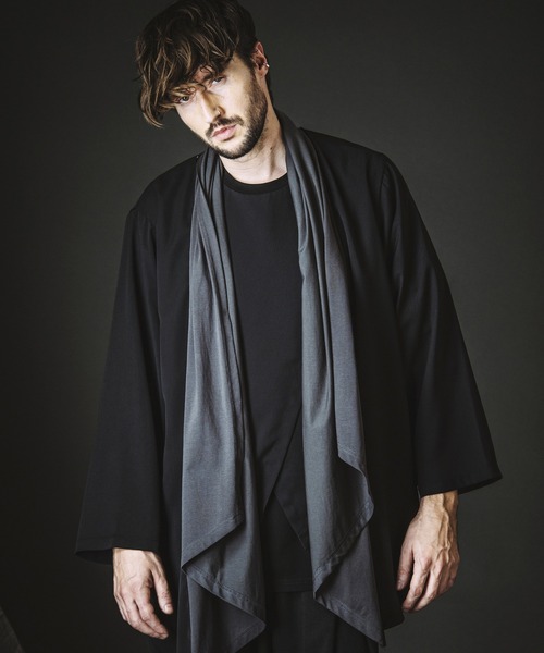 NO ID.(ノーアイディ)の「【NO ID.】Back Slit Multi Way Drape Gown / バック スリット マルチ WAY ドレープ ガウン(カーディガン/ボレロ・メンズ・ブラック/グレー/その他23・ONE SIZE)」の6枚目の写真