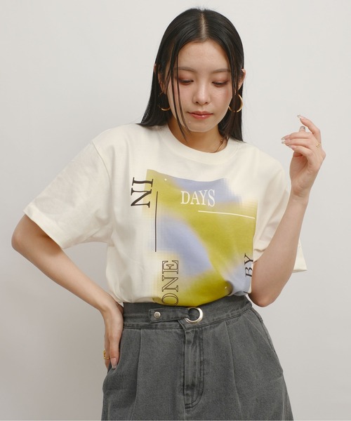 palm RICHE(ポームリシュ)の「IN DAYS グラフィックロゴT(Tシャツ/カットソー・レディース・グリーン/オレンジ・M)」の11枚目の写真