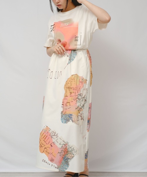 palm RICHE(ポームリシュ)の「IN DAYS グラフィックロゴT(Tシャツ/カットソー・レディース・グリーン/オレンジ・M)」の4枚目の写真