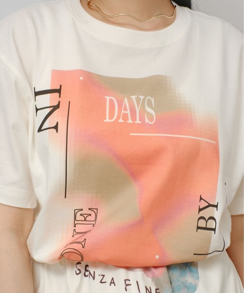 palm RICHE(ポームリシュ)の「IN DAYS グラフィックロゴT(Tシャツ/カットソー・レディース・グリーン/オレンジ・M)」の10枚目の写真