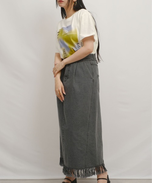 palm RICHE(ポームリシュ)の「IN DAYS グラフィックロゴT(Tシャツ/カットソー・レディース・グリーン/オレンジ・M)」の15枚目の写真