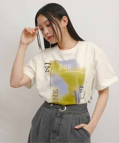 palm RICHE(ポームリシュ)の「IN DAYS グラフィックロゴT(Tシャツ/カットソー・レディース・グリーン/オレンジ・M)」の16枚目の写真