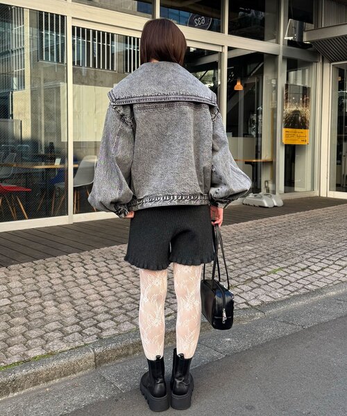 CIAOPANIC（チャオパニック）の「【ANTI WARP /アンチワープ】セーラーカラーデニムジャケット（デニムジャケット・メンズ・イエロー/ブラック・FREE）」の12枚目の写真