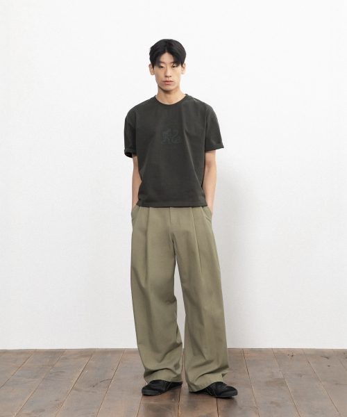 BEGIN202（ビギン202）の「ウォッシュドコットンドビー パンツ [ライトオリーブ]（その他パンツ・メンズ・その他・1/3/2）」の2枚目の写真