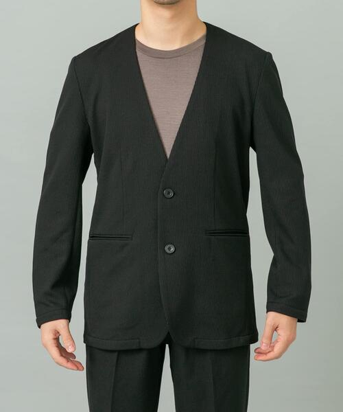 URBAN RESEARCH ROSSO MEN（アーバンリサーチロッソメン）の「『セットアップ対応』『速乾』シリウスノーカラージャケット（ノーカラージャケット・メンズ・ネイビー/ブラック・X-LARGE/LARGE/MEDIUM）」の8枚目の写真