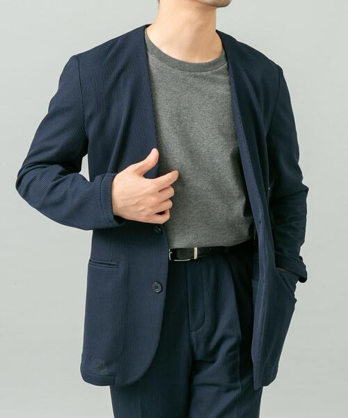 URBAN RESEARCH ROSSO MEN（アーバンリサーチロッソメン）の「『セットアップ対応』『速乾』シリウスノーカラージャケット（ノーカラージャケット・メンズ・ネイビー/ブラック・X-LARGE/LARGE/MEDIUM）」の20枚目の写真