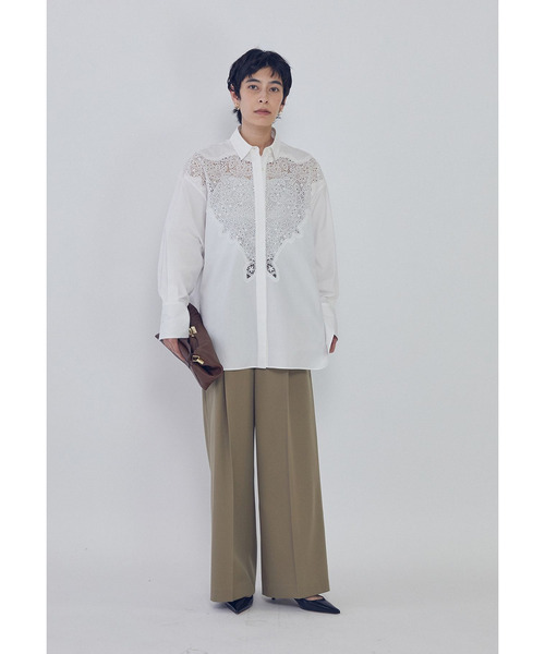1er Arrondissement(プルミエアロンディスモン)の「ケミカルレースシャツ(シャツ/ブラウス・レディース・ホワイト系その他3・38/36)」の5枚目の写真