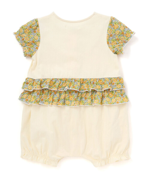fillot de bebe reduction（フィヨデュベベルダクティオン）の「【お揃い】リバティプリント異素材ミックスカバーオール(70~80cm)（ロンパース・キッズ・イエロー系その他/ピンク系その他・80ｃｍ/70cm）」の19枚目の写真